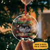 I'll Be Snuggled In Mommy's Belly, Personalized Glass Ornament, Custom Photo Gifts for Dad-to-be