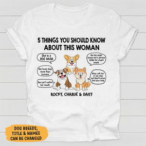 Five Thing About Dog Mom Pop Eye Dog, Personalized Shirt, Mother's Day Gifts