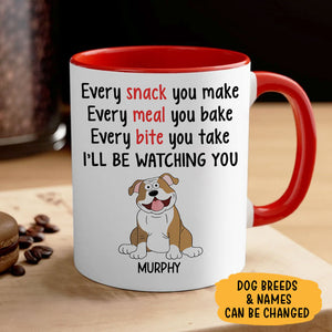 Every Snack You Make Pop Eyed, Personalized Ceramic Mug, Gift For Dog Lovers