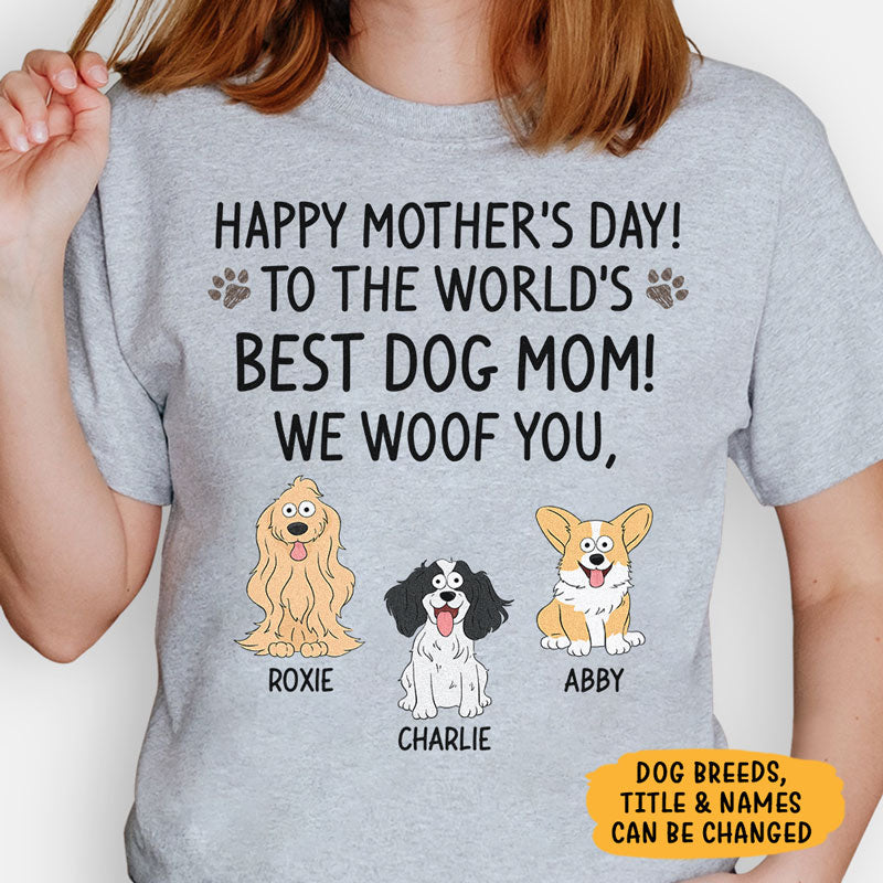 Happy Mother's Day Best Dog Mom Pop Eyed, Personalized Shirt, Gift For Dog Lovers