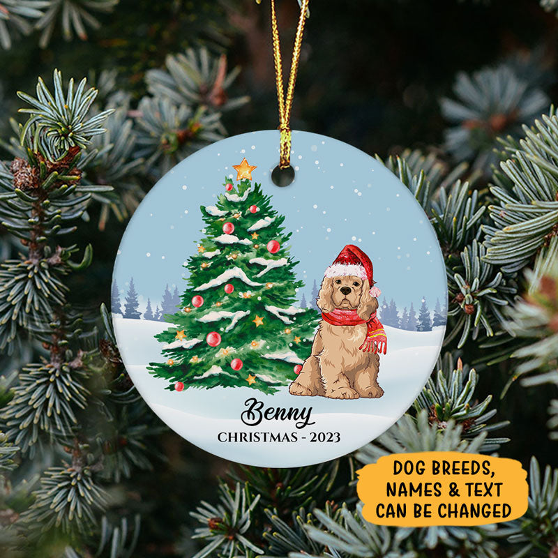 Christmas Dog Ornaments, Personalized Ornaments, Custom Gift for Dog Lovers