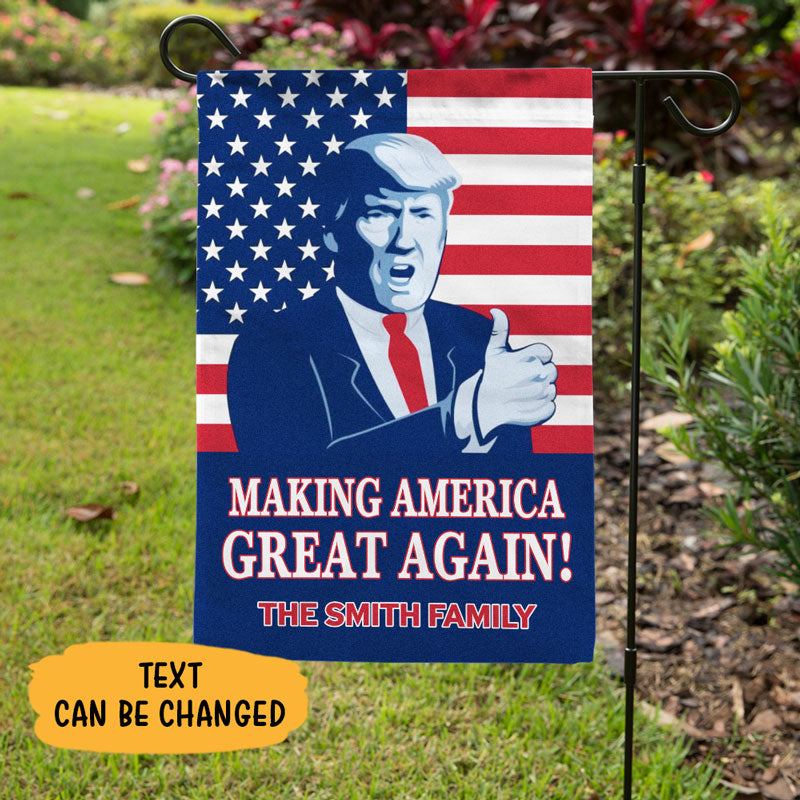 Make America Great Again Trump, Personalized Garden Flag, Home Decoration, Election 2024