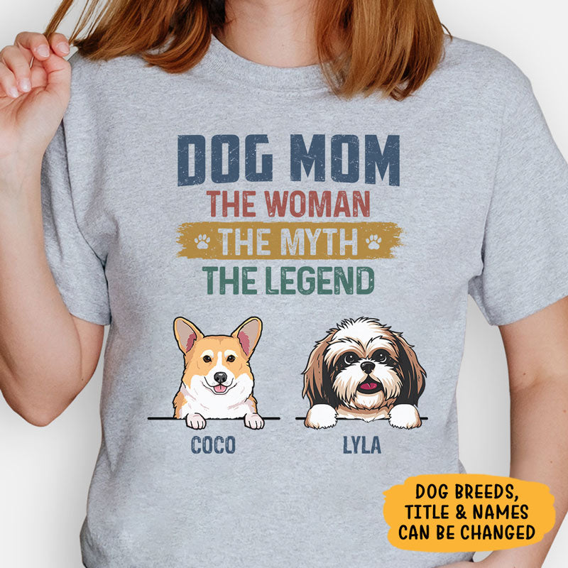 Dog Dad Dog Mom Myth Legend, Personalized Shirt, Gifts for Dog Lovers
