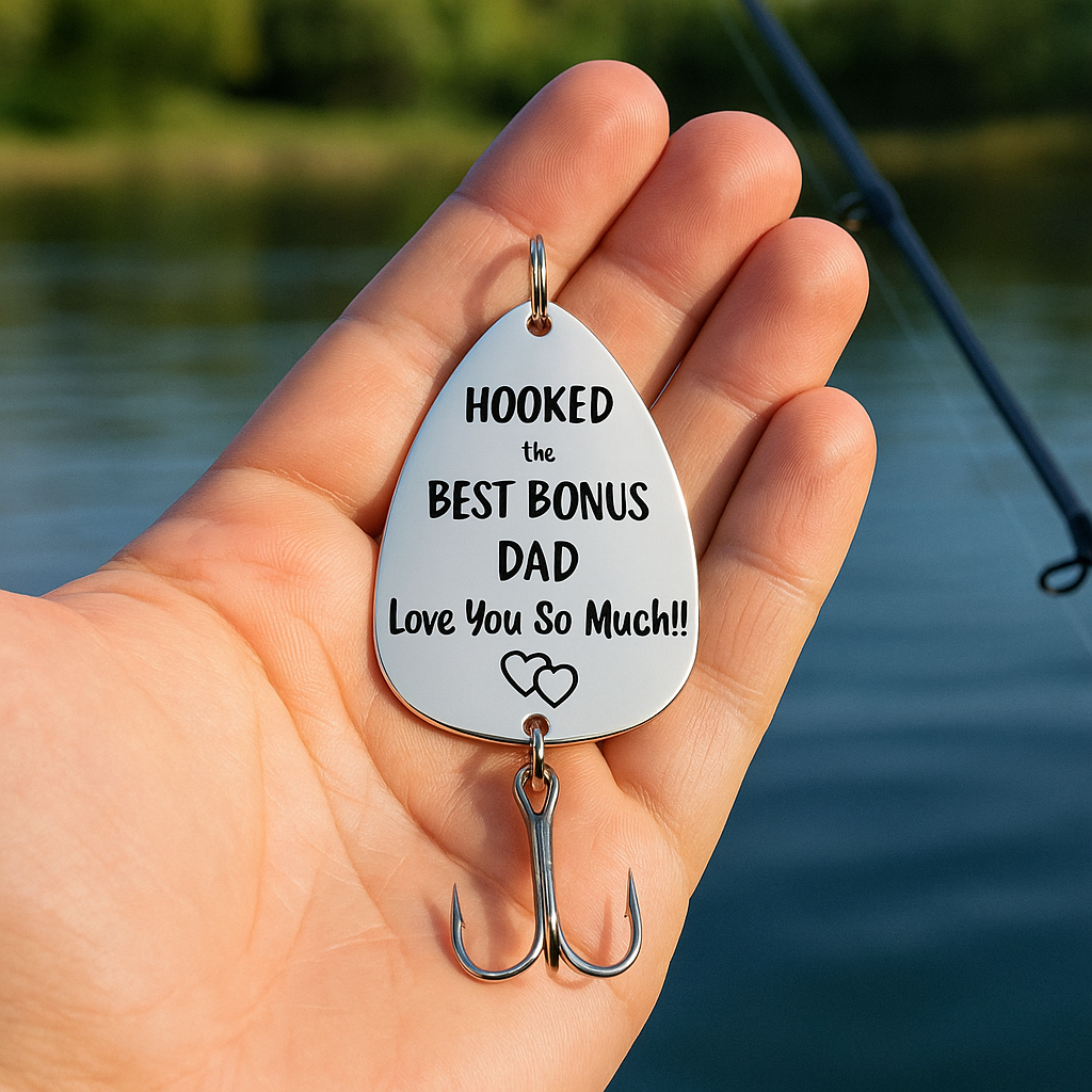 Hooked the Best Bonus Dad Love You so Much Fishing Hook, Gifts For Father's Day, Gifts For Lovers