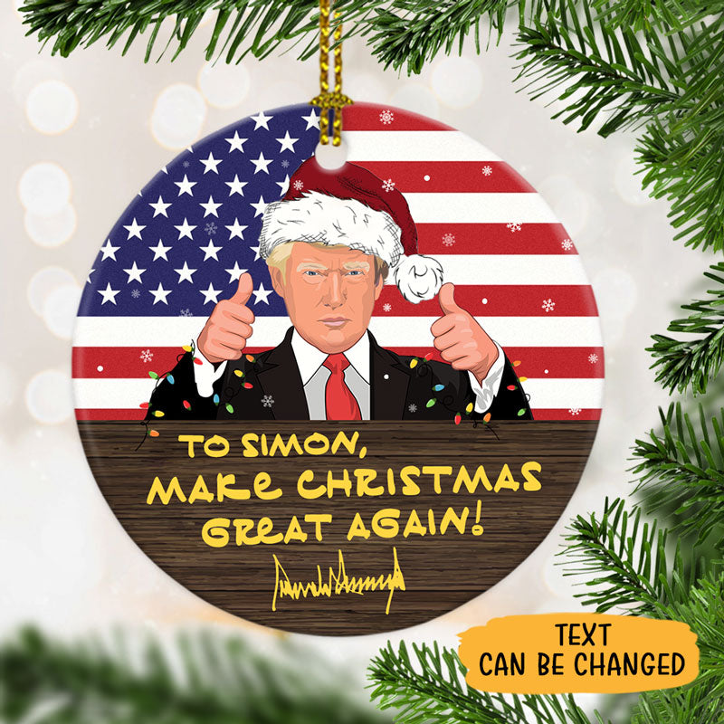 Make Xmas Great Again Trump, Personalized Ornaments, Trump Ornaments, Election 2024