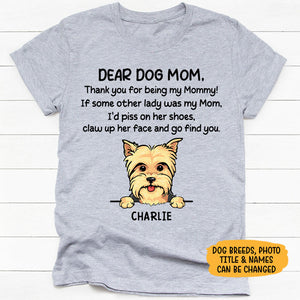 Thank You For Being My Mommy, Personalized Shirt, Gifts For Dog Lovers, Custom Photo
