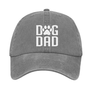 Dog Dad Hat, Printed Vintage Cotton Washed Cap, Gifts For Dog Dad, Father's Day Gift