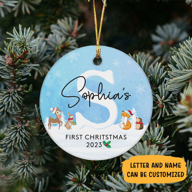Baby's First Christmas, Personalized Christmas Ornaments, Custom Holiday Decoration