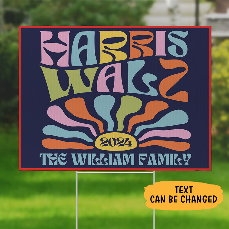 Vintage Harris Walz 2024, Personalized Yard Sign, Kamala Harris Sign, Vote Kamala, Election 2024