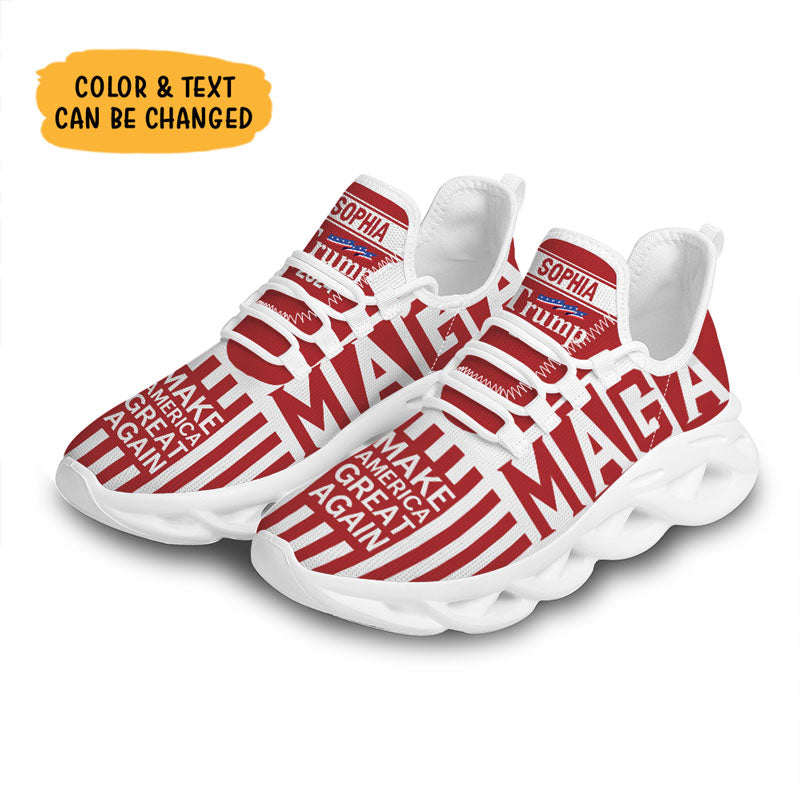 Trump MAGA Country MaxSoul Shoes, Personalized Trump Sneakers, Trump Shoes, Election 2024