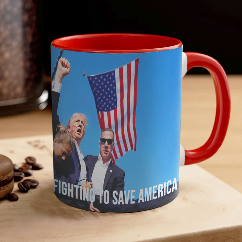 Fight Never Surrender, Trump Shooting, Trump Assassination Mug, Election 2024