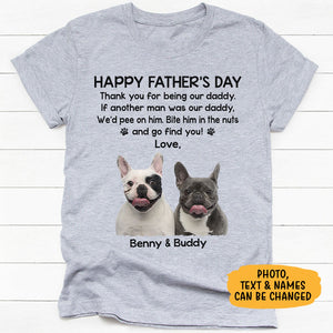 Thank You For Being My Daddy Custom Title, Personalized Shirt, Gift For Dog Lovers, Custom Photo