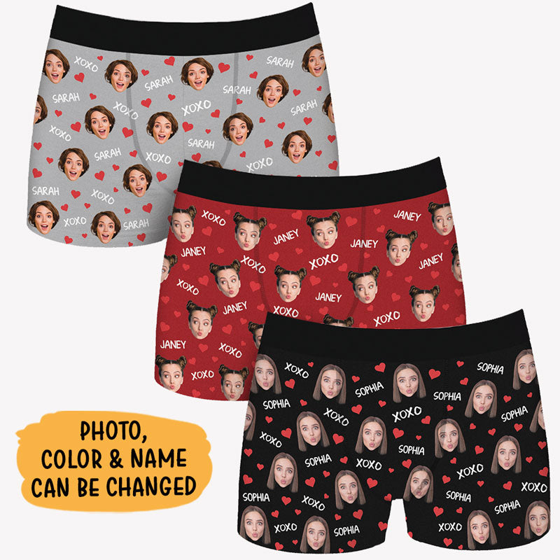 Custom Face Boxers Valentine's Day Gifts For Him - BE MINE