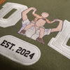 Dad Est, Faux Embroidery Personalized Shirt Tee, Gift For Dad