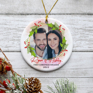 First Christmas Couple, Personalized Christmas Ornaments for Couple, Custom Photo Gift