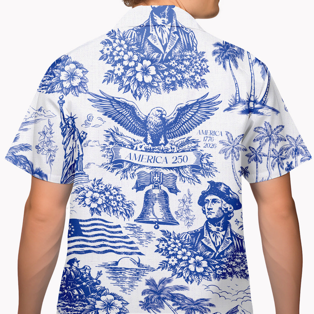 Vintage Style America 250th Commemorative Shirt, 250th Anniversary Of The USA Hawaiian Shirt