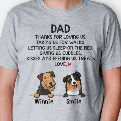 Thanks For Loving Me, Funny Personalized Custom Shirt, Custom Gift for Dog Lovers, Custom Tee