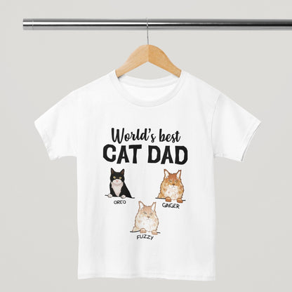 World's Best Cat Dad, Custom Shirt, Personalized Gifts for Cat Lovers