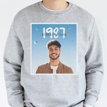 1989 Personalized Version Crew Neck T-Shirt, Personalized T-Shirt, Custom Photo Birthday Gift