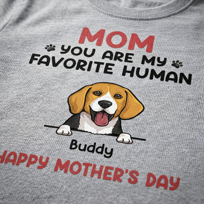 Favorite Human Personalized Dog Dad Dog Mom Shirt - Custom Graphic Tee