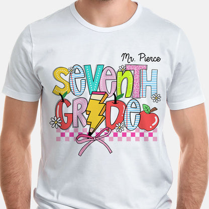 Back To School Teacher Shirt, Personalized Grade Shirt, Gifts For Teachers