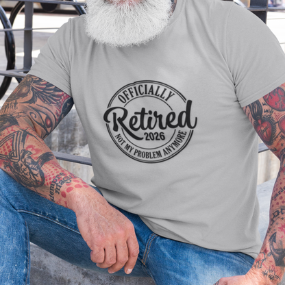 Officially Retired Personalized Shirt, Retirement Gift for Him and Her