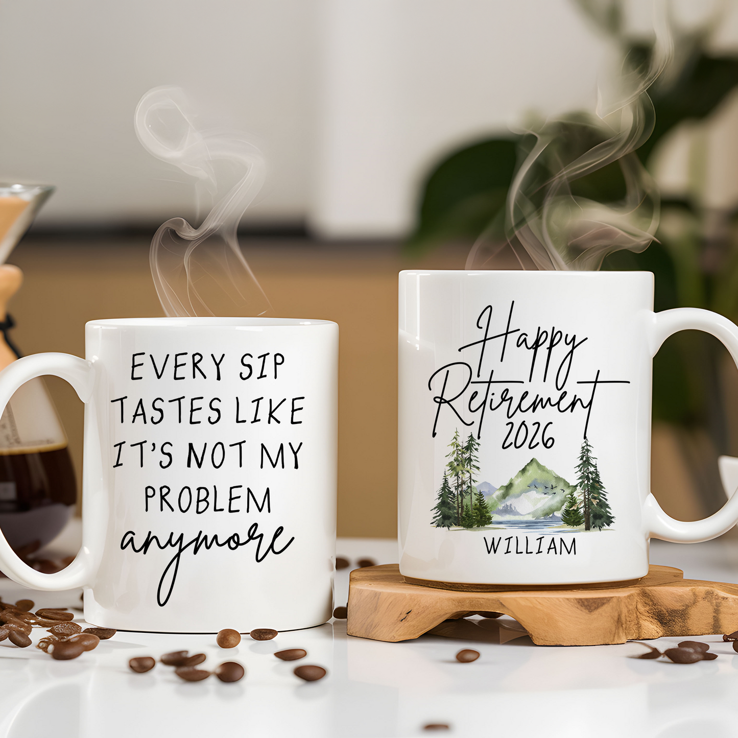 Personalized Retirement Coffee Mug, Happy Retirement Cup, Every Sip Taste Retirement Gift
