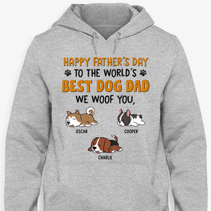 Happy Father's Day Best Dog Dad Lazy Dog, Personalized Shirt, Gifts for Dog Lovers