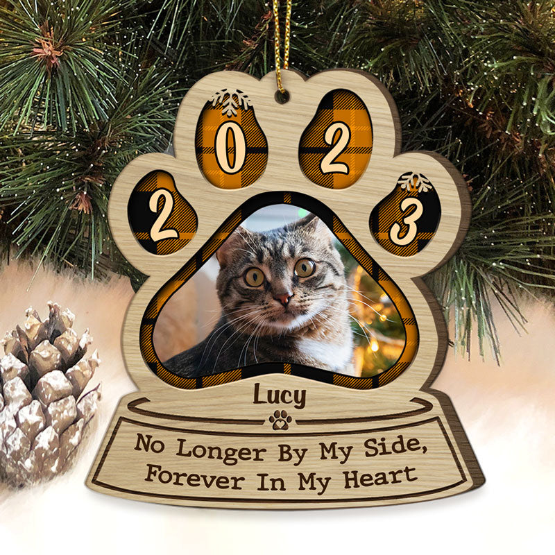 Forever In My Heart, Christmas Shaped Ornament, Custom Gifts for Pet Lovers, Custom Photo Ornament