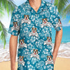 Hibiscus Dog Pattern Shirt, Personalized Hawaiian Shirt, Gift For Dog Lovers