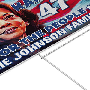 Kamala 47 For The People, Personalized Yard Sign, Kamala Harris Yard Sign, Election 2024