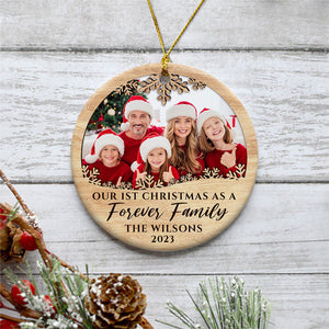 Our First Christmas Family, Personalized Christmas Ornaments, Custom Photo Gift