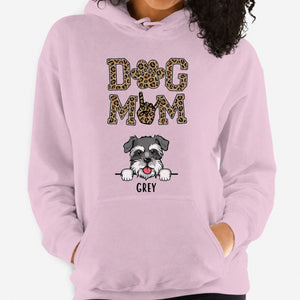 Dog Mom, Leopard, Personalized Custom Hoodie, Sweater, T shirts, Christmas Gifts for Dog Lovers