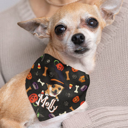 Halloween Dog Bandana, Personalized Bandana, Halloween Costumes for Dogs
