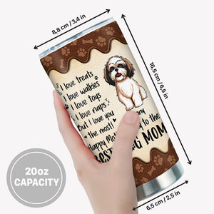 I Love Treats I Love Walkies, Personalized Tumbler Cup, Gifts For Dog Lovers