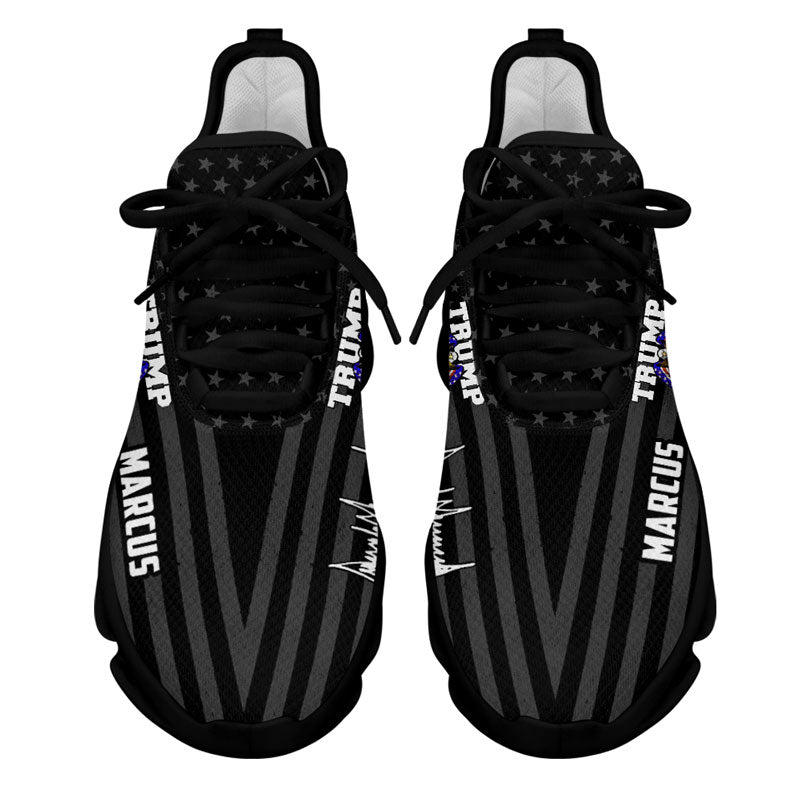 Trump Eagle US Flag MaxSoul Shoes, Personalized Trump Sneakers, Trump Shoes, Election 2024
