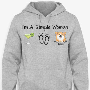 I'm Simple Woman Funny Shirt, Personalized Shirt, Gifts for Dog Mom