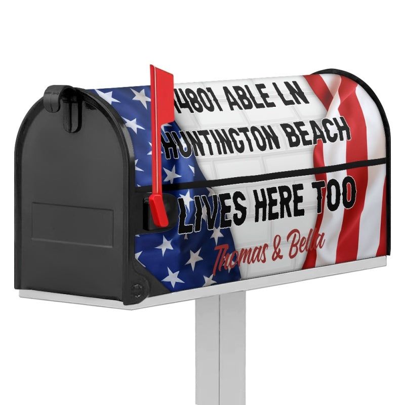 Welcome To My Home American Flag, Welcome To Our Home American Flag Mailbox Cover, Decoration For Dog Lovers