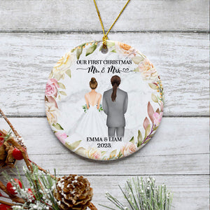 Our First Christmas Couple, Personalized Christmas Ornaments, Custom Gift For Lovers