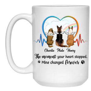 The Moment Your Heart Stopped, Personalized Accent Mug, Memorial Gift For Dog Lovers
