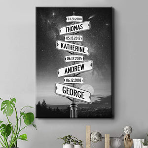 Custom Family Name Street Sign, Personalized Custom Canvas, Gift For Family