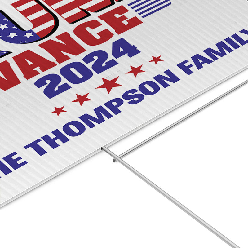 Trump Vance American Flag 2024, Personalized Yard Sign, Trump Sign, Election 2024