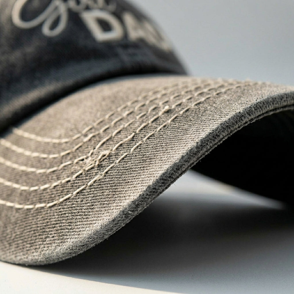 Girl Dad, Father's Day Retro Faux Embroidery Cap, Gift For Him