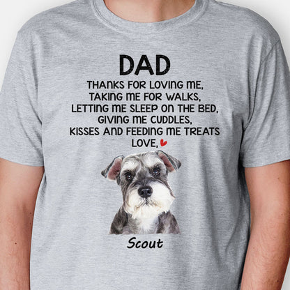 Thanks For Loving Me, Personalized Shirt, Gift for Dog Pet Lovers, Custom Photo