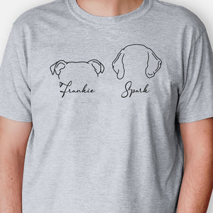 Dog Ears Outline Shirt, Personalized Shirt, Gift For Dog Lovers