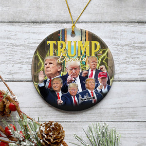 Trump Bootleg Vintage, Personalized Ornaments, Trump Ornament, Election 2024