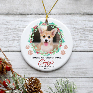 I Found My Forever Home, Personalized First Christmas Ornaments, Custom Photo Gift