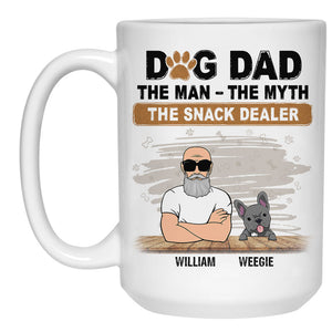 The Man The Myth The Snack Dealer, Personalized Coffee Mug, Gift For Dog Dad