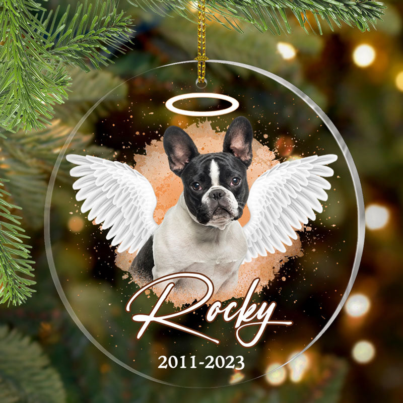Pet Memorial Angel Wings, Personalized Shape Ornament, Memorial Gift ...