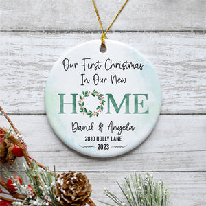First Christmas In Our New House, Personalized Christmas Ornaments, Custom Holiday Gift